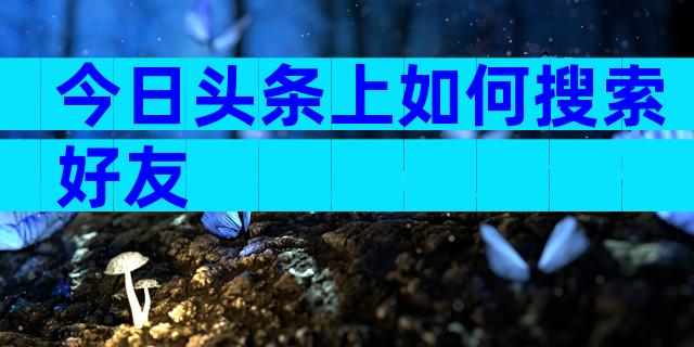 今日头条上如何搜索好友