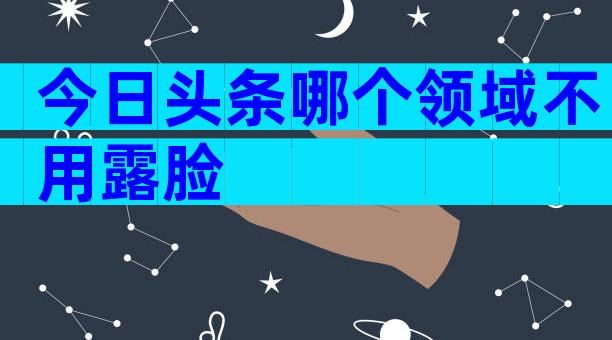 今日头条哪个领域不用露脸