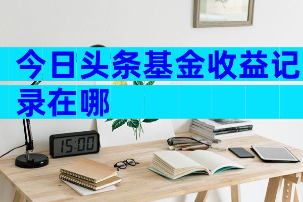 今日头条基金收益记录在哪