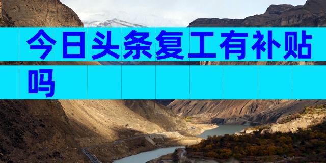 今日头条复工有补贴吗