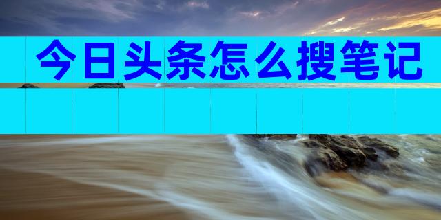 今日头条怎么搜笔记