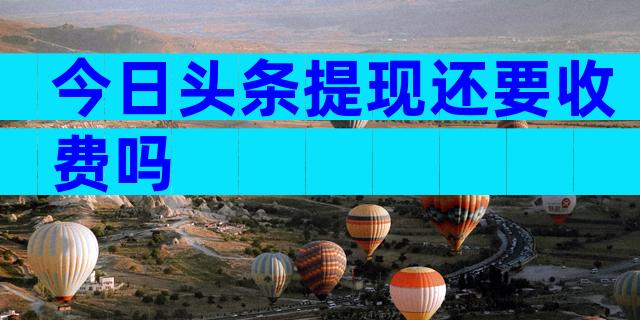 今日头条提现还要收费吗