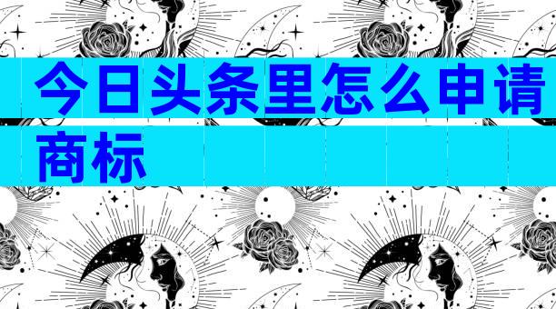 今日头条里怎么申请商标
