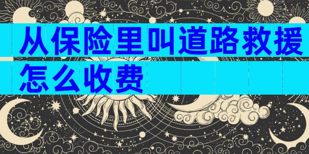 从保险里叫道路救援怎么收费