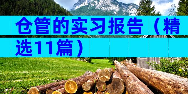 仓管的实习报告（精选11篇）