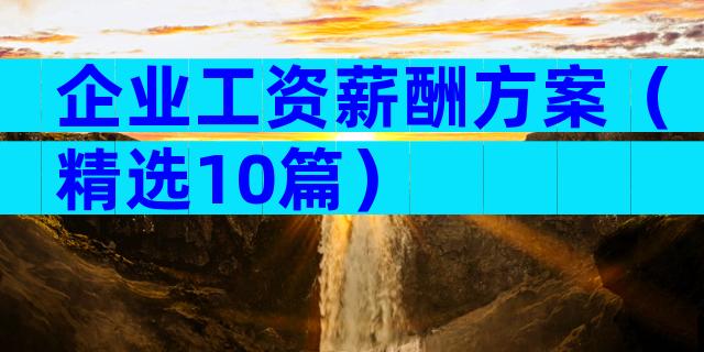 企业工资薪酬方案（精选10篇）