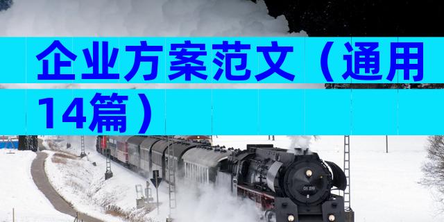 企业方案范文（通用14篇）