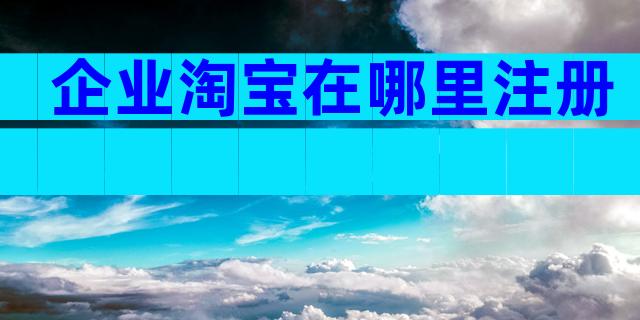 企业淘宝在哪里注册