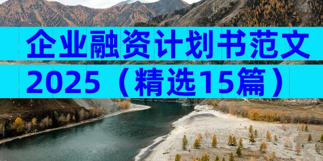 企业融资计划书范文2025（精选15篇）