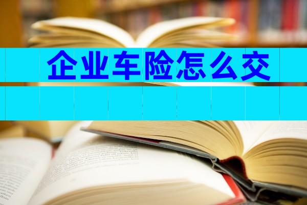 企业车险怎么交