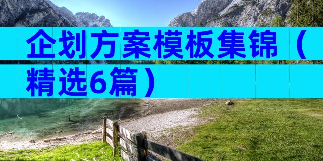 企划方案模板集锦（精选6篇）