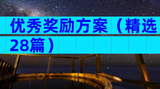 优秀奖励方案（精选28篇）