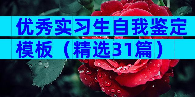 优秀实习生自我鉴定模板（精选31篇）