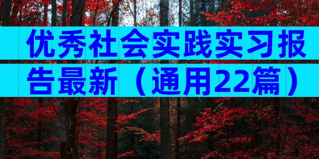 优秀社会实践实习报告最新（通用22篇）