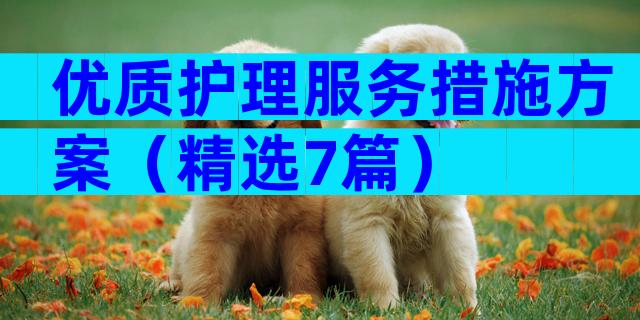 优质护理服务措施方案（精选7篇）