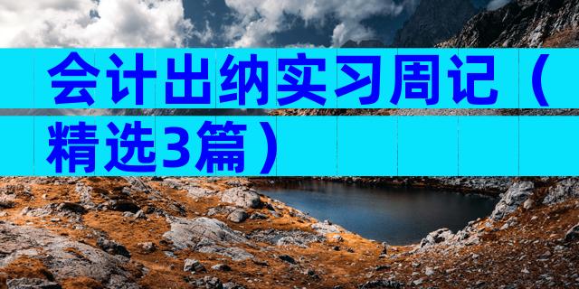 会计出纳实习周记（精选3篇）