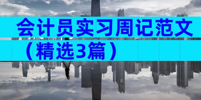 会计员实习周记范文（精选3篇）