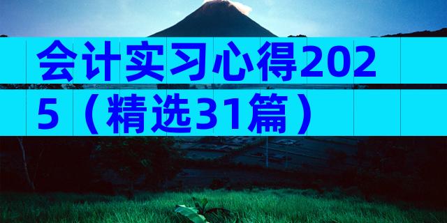会计实习心得2025（精选31篇）