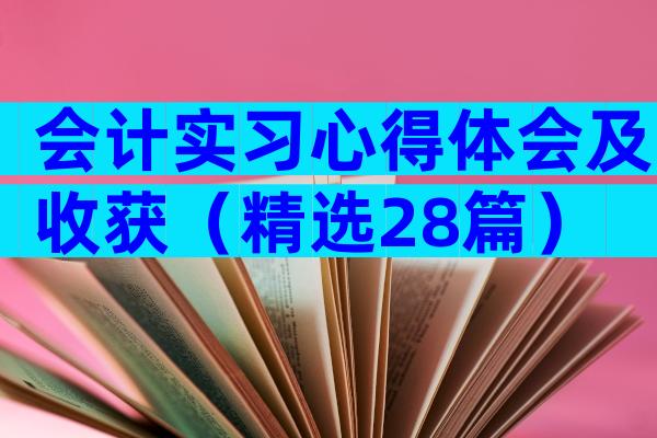会计实习心得体会及收获（精选28篇）