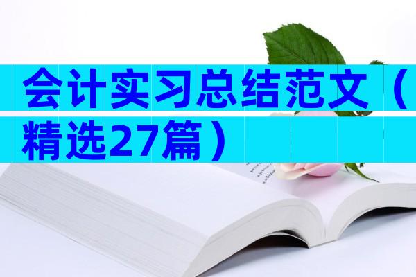 会计实习总结范文（精选27篇）