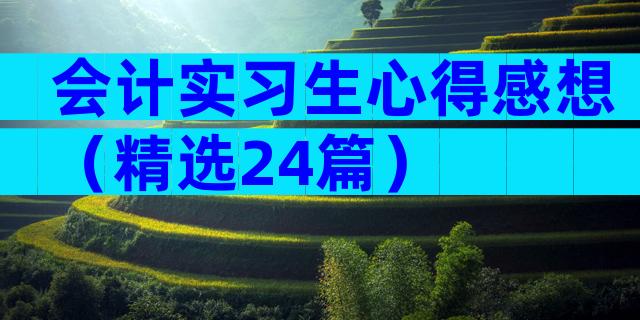 会计实习生心得感想（精选24篇）