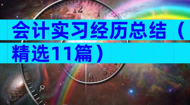 会计实习经历总结（精选11篇）