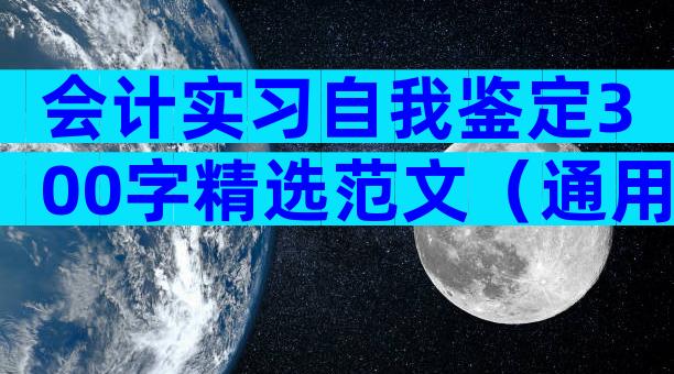 会计实习自我鉴定300字精选范文（通用30篇）