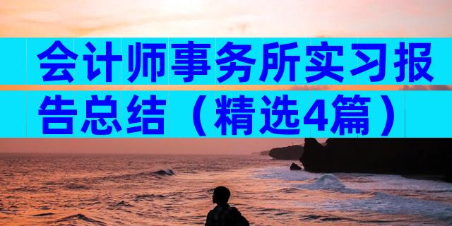 会计师事务所实习报告总结（精选4篇）