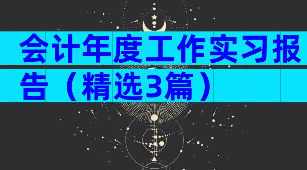 会计年度工作实习报告（精选3篇）