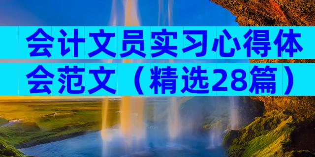 会计文员实习心得体会范文（精选28篇）