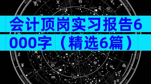 会计顶岗实习报告6000字（精选6篇）