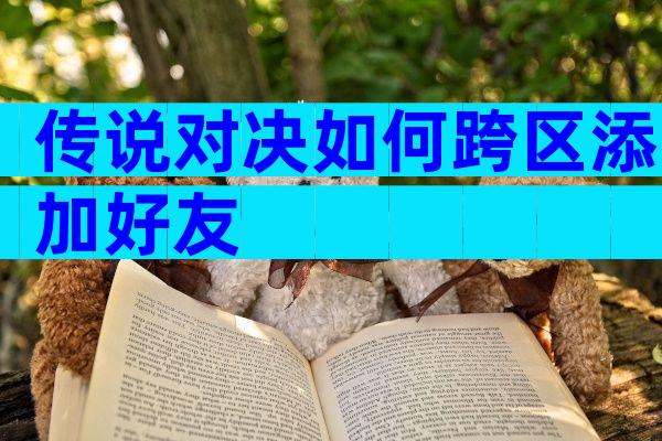 传说对决如何跨区添加好友