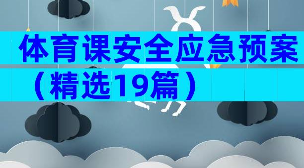 体育课安全应急预案（精选19篇）