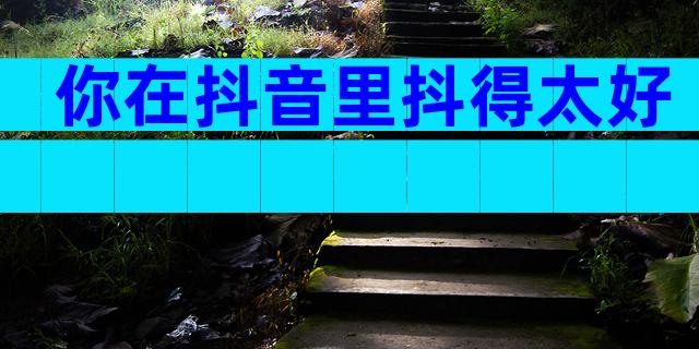 你在抖音里抖得太好