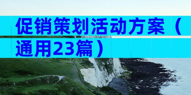促销策划活动方案（通用23篇）