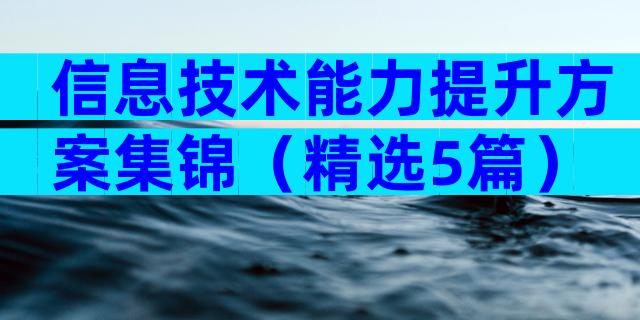 信息技术能力提升方案集锦（精选5篇）
