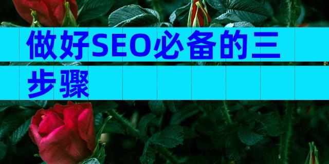 做好SEO必备的三步骤