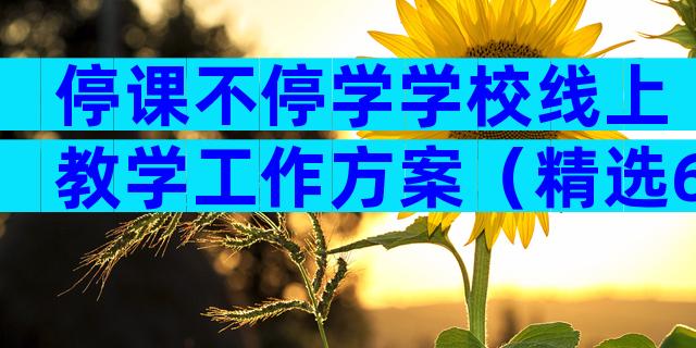 停课不停学学校线上教学工作方案（精选6篇）