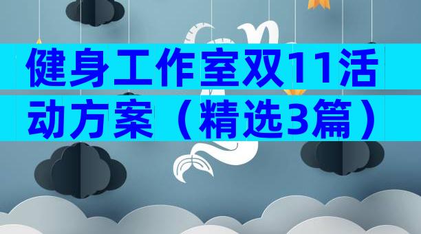 健身工作室双11活动方案（精选3篇）