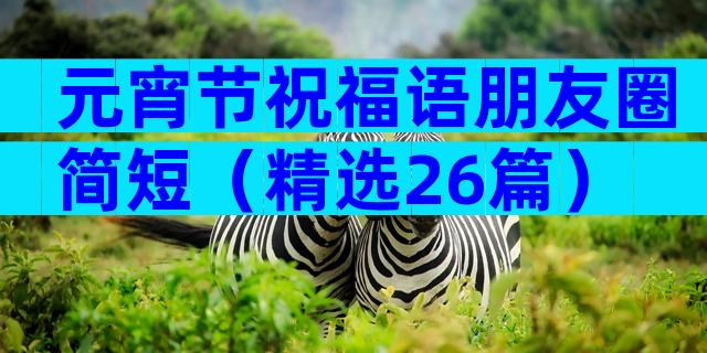 元宵节祝福语朋友圈简短（精选26篇）