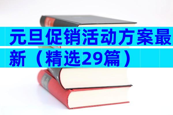 元旦促销活动方案最新（精选29篇）