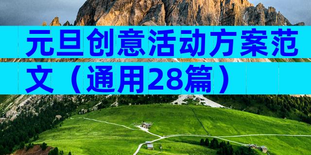 元旦创意活动方案范文（通用28篇）