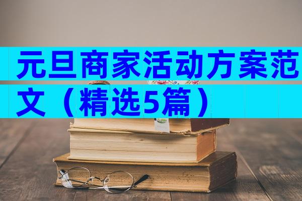 元旦商家活动方案范文（精选5篇）
