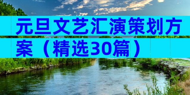 元旦文艺汇演策划方案（精选30篇）