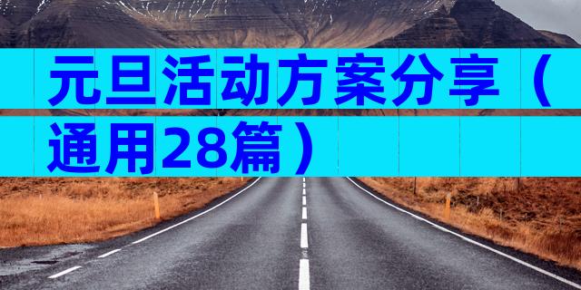 元旦活动方案分享（通用28篇）