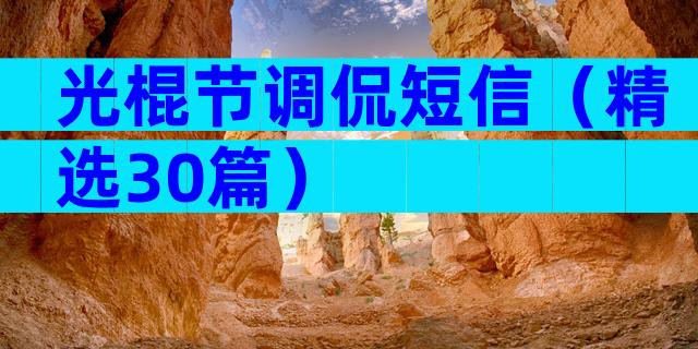 光棍节调侃短信（精选30篇）