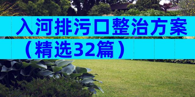 入河排污口整治方案（精选32篇）