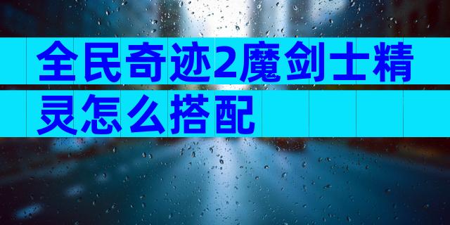 全民奇迹2魔剑士精灵怎么搭配