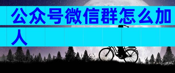 公众号微信群怎么加人