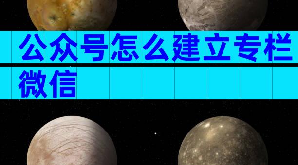 公众号怎么建立专栏微信